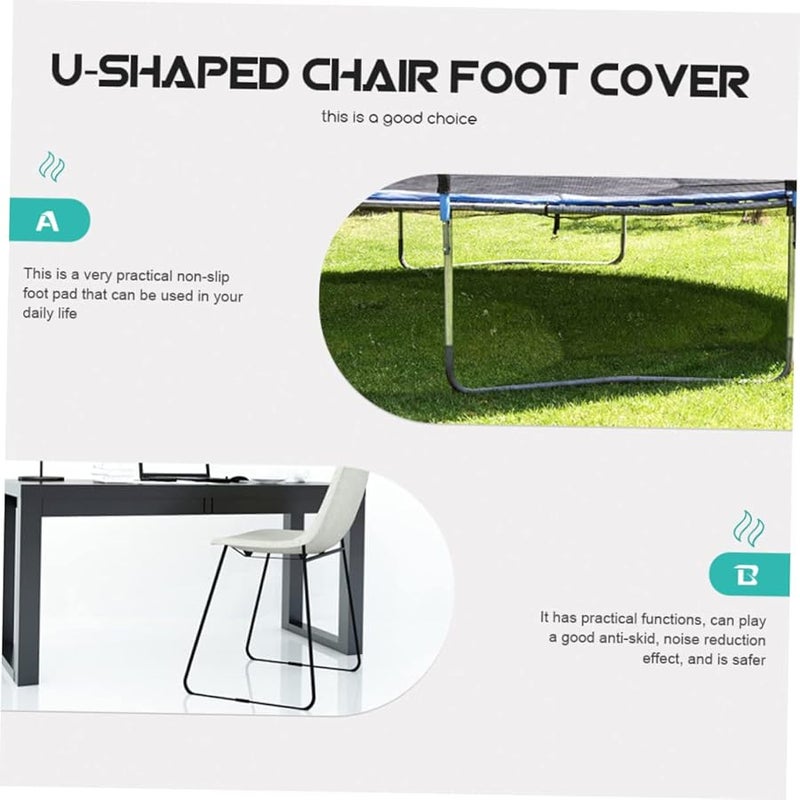 25 Pcs Black U Shaped Chair Feet Covers Non Slip Plastic Tube Sleeves Furniture Leg Protectors - Image 3